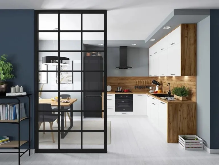Jak oddzielić kuchnię od przedpokoju: 10 kreatywnych rozwiązań